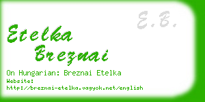 etelka breznai business card